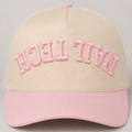 Nail Tech Upside-Down 3D Puff Trucker Hat — Pink
